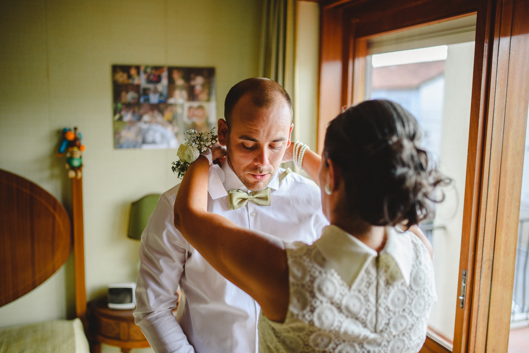 Groom getting ready 