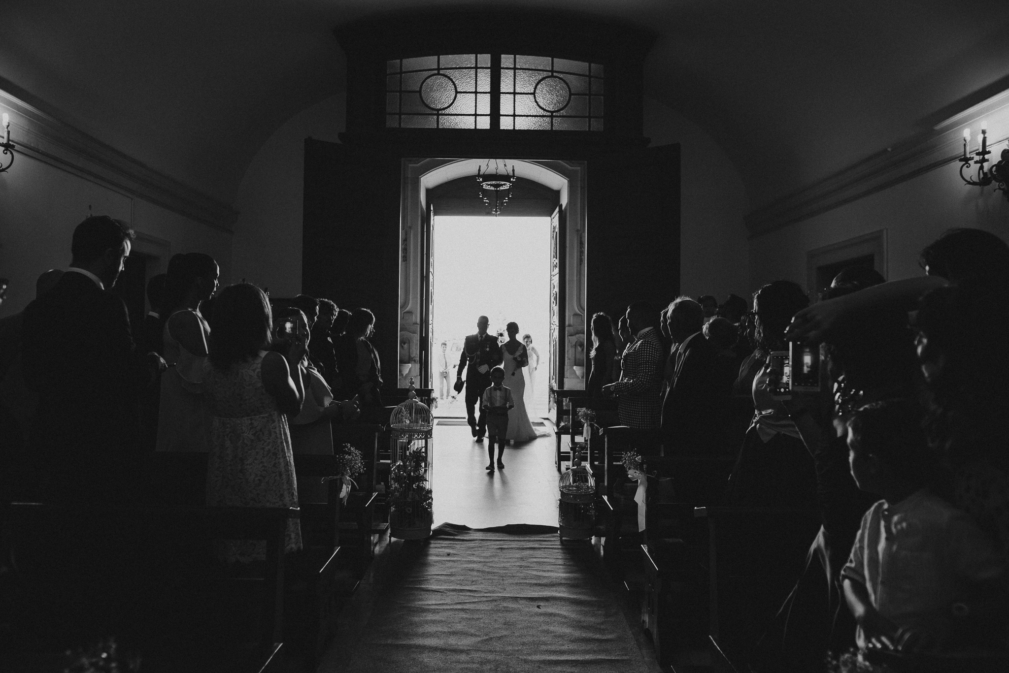 Bride and her father entering the church