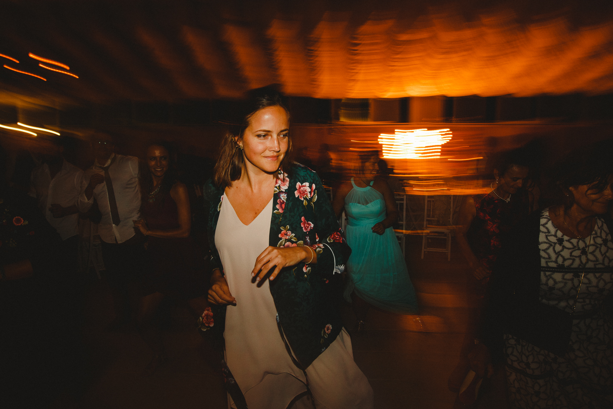 Wedding guest dancing on the dance floor